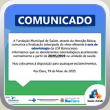 comunicado odontologia